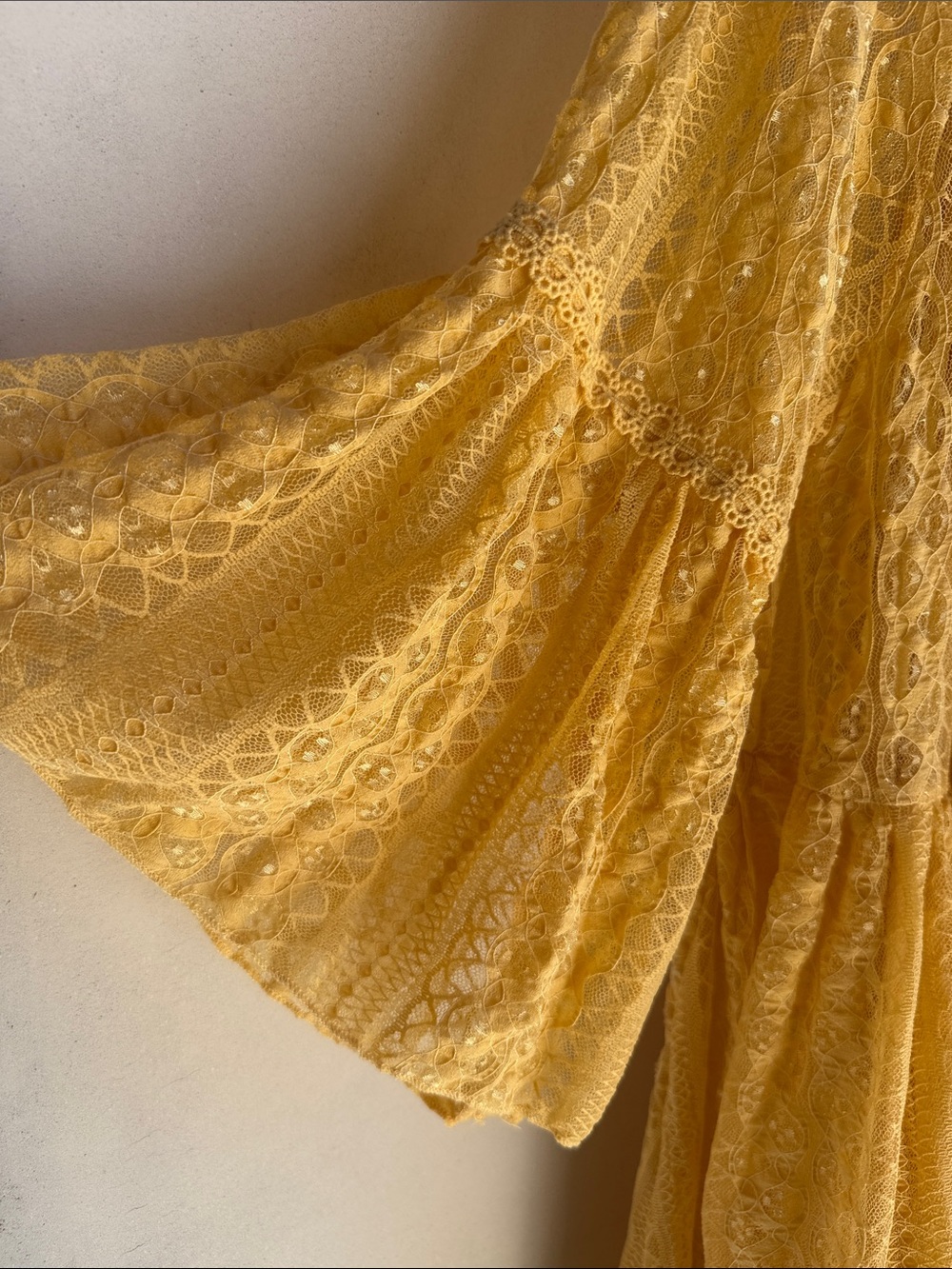 Origami Lace Kimono Dress SET Bell Sleeve Hi-Lo Duster long layers XL XXL 1X NEW - Picture 9 of 16